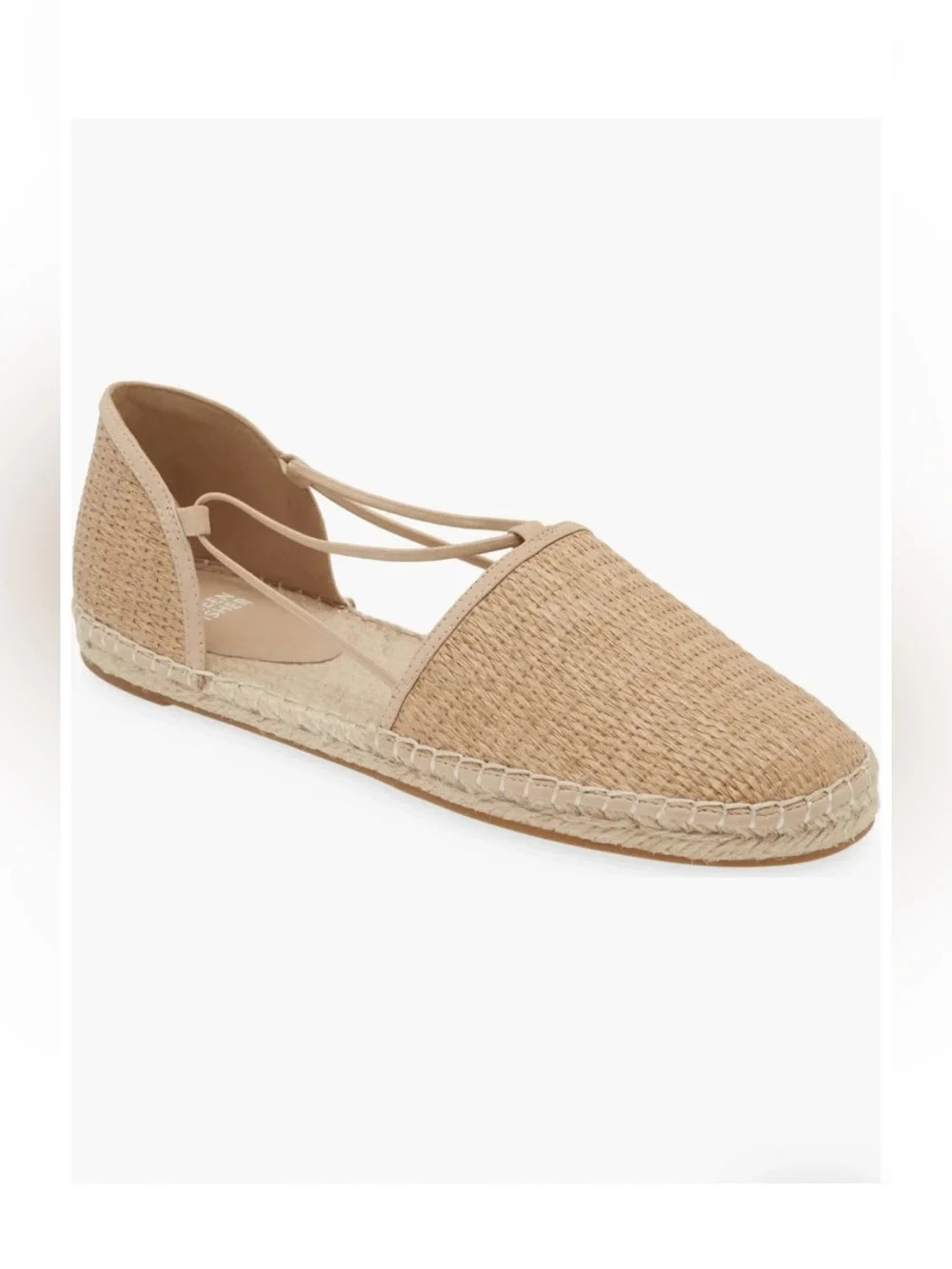 Eileen Fisher Lee Espadrille Flat in Natural Tan, Sz 6